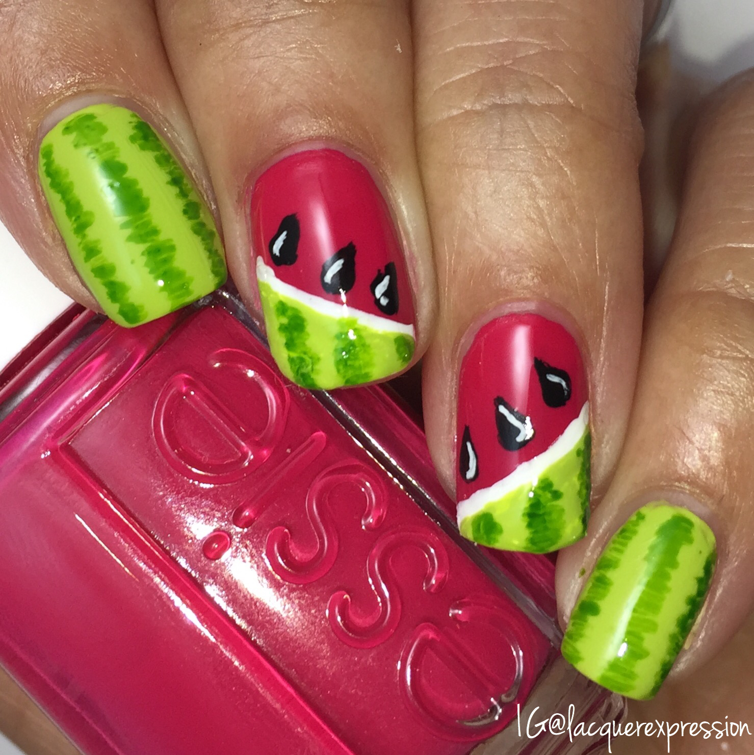 Nail Art Watermelon Nails LacquerExpression