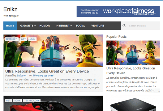 New Interface Responsive Blogger Theme Responsive Blogger Themes