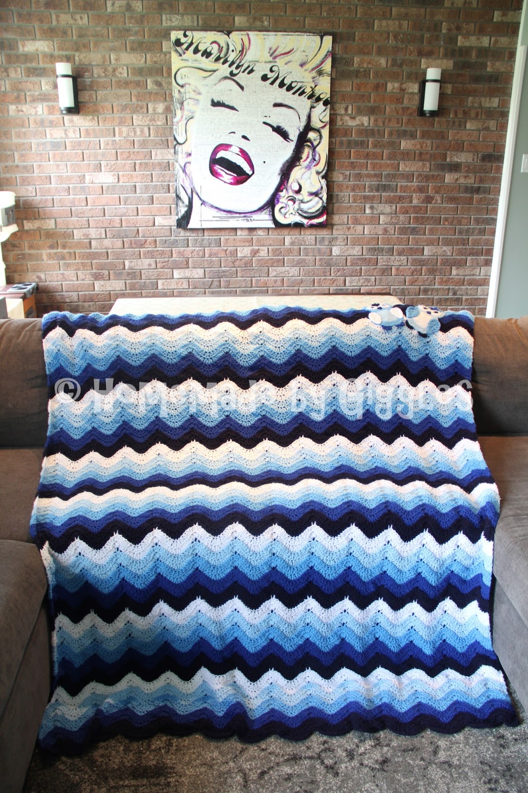 Homemade by Giggles Ocean Waves Blanket