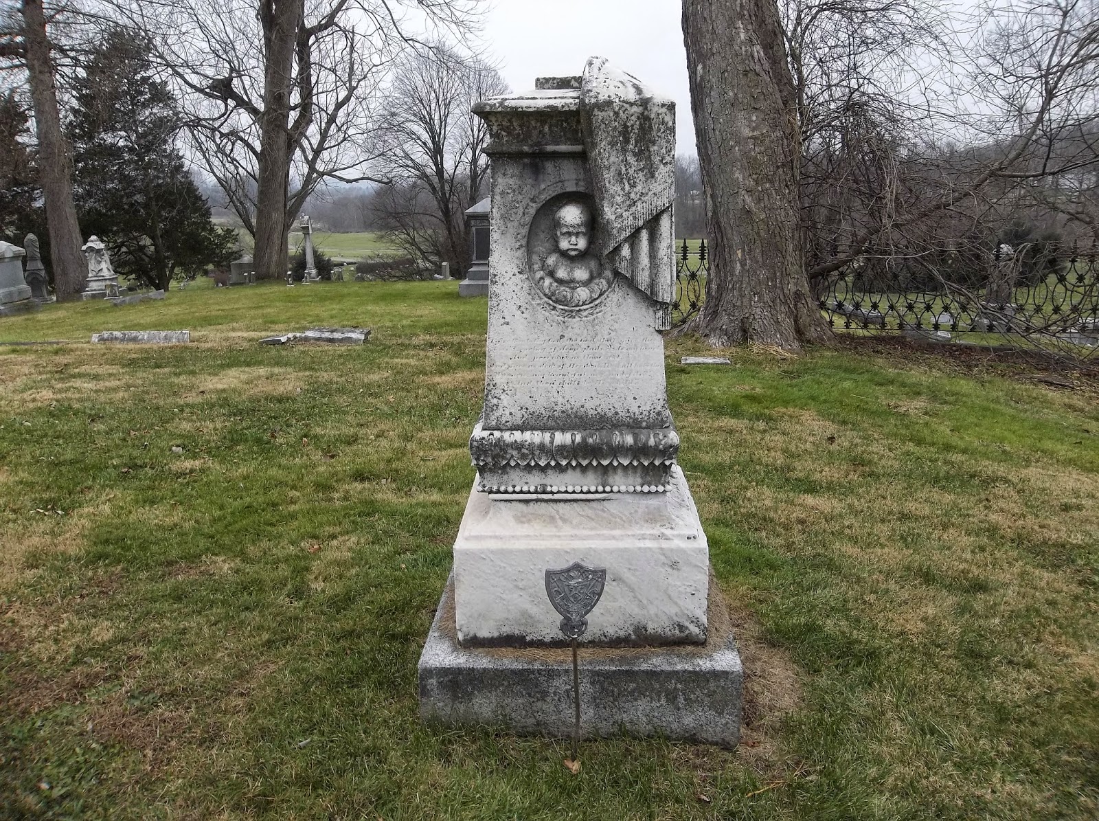 Travels of a Hobgoblin Taphophile Haunted Baby Marker Cedar Hill