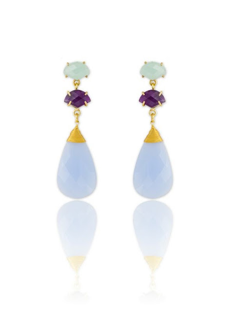 blue jewelry, blue earrings,