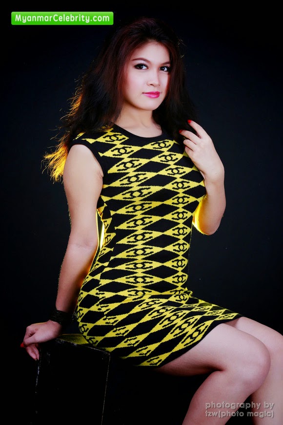 Model Myat Noe Oo In Stylish Summer Mini Dress