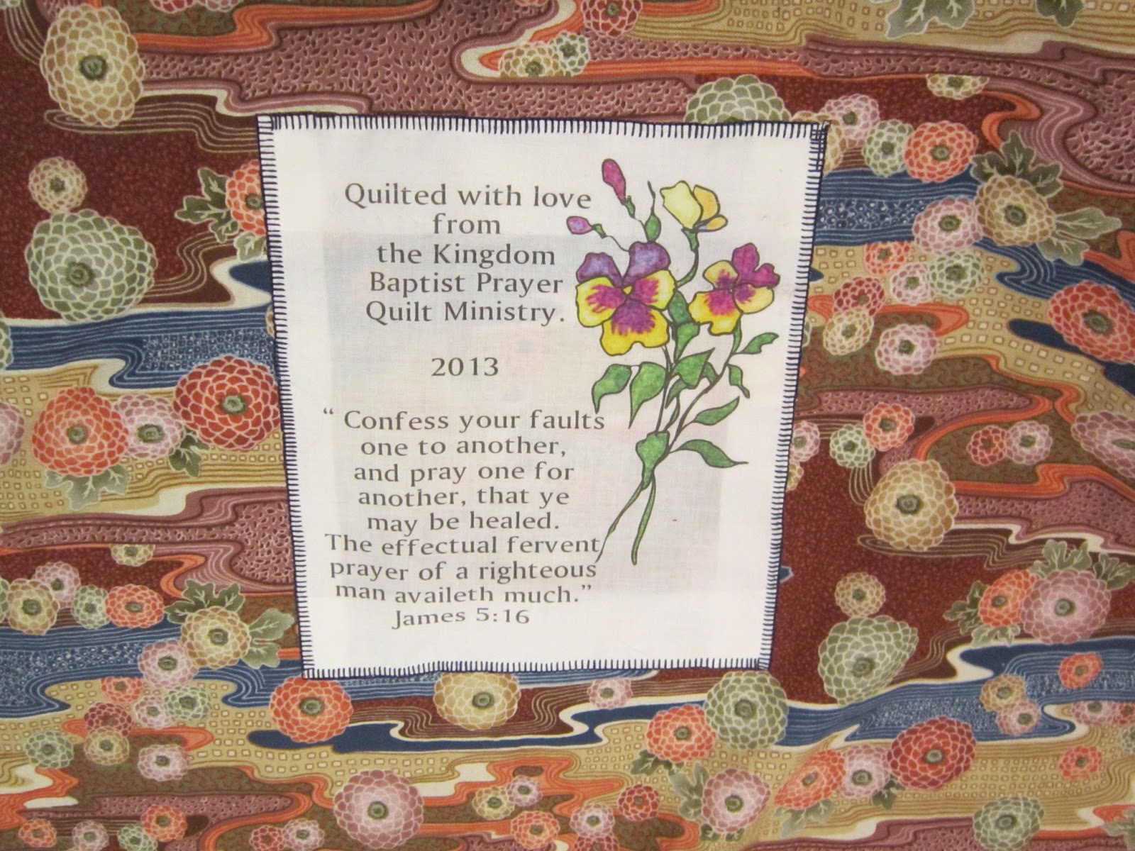 Missy's Homemaking Adventures Prayer Quilt Presentation