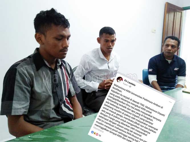Pemilik Akun FB Fir Lautetu Minta Maaf Telah Sebarkan HOAX Ambon, Malukupost.com - Pemilik Akun Facebook Fir Lautetu atas nama Firman Saleh Lautetu mengungkapkan penyesalannya dan meminta maaf kepada publik terutama masyarakat di Kecamatan Teon, Nila dan Serua (TNS) Kabupaten Maluku Tengah melalui sejumlah media di Kota Ambon. Lautetu mengaku bersalah telah menyebarkan berita bohong alias hoax dan ujaran kebencian yang meresahkan masyarakat.