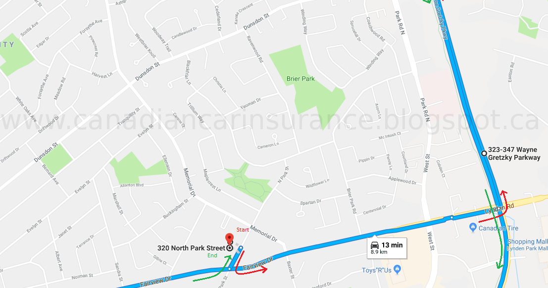 Brantford G Road Test Route Maps