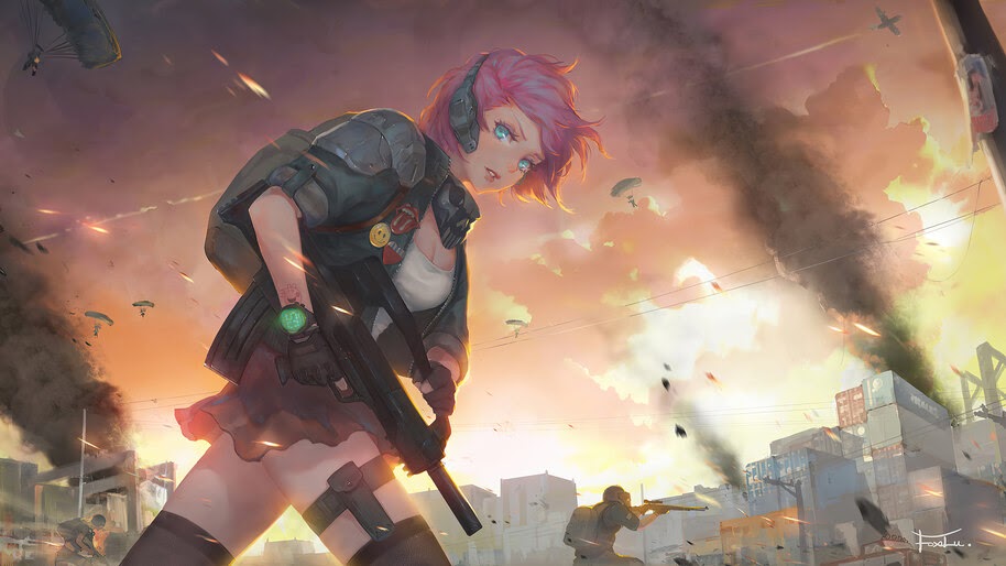 PUBG, Girl, Art, 4K, #5.2609
