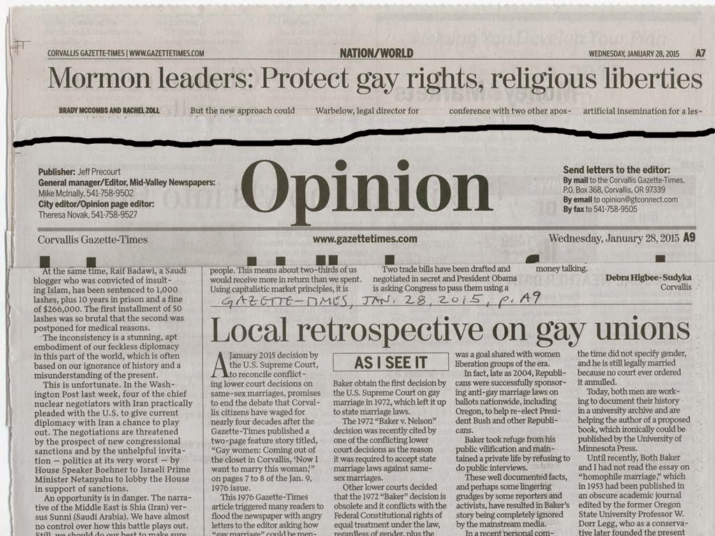 Opinion Gay Marriage 107