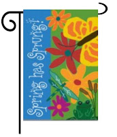 spring has sprung applique garden flag spring has sprung applique garden flag