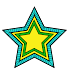 Clipart de Estrellas Psicodélicas.