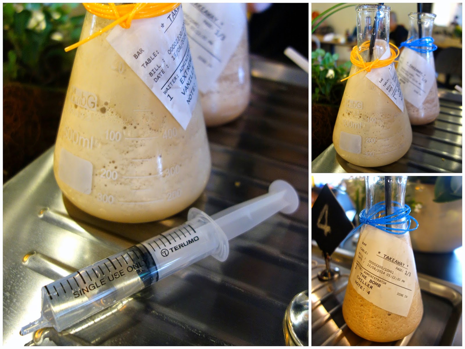 Caffeinated beverages with names like Bomb Chiller that come in lab