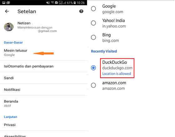 merubah search engine default google chrome tips dan trik google chrome seluler android dan ios