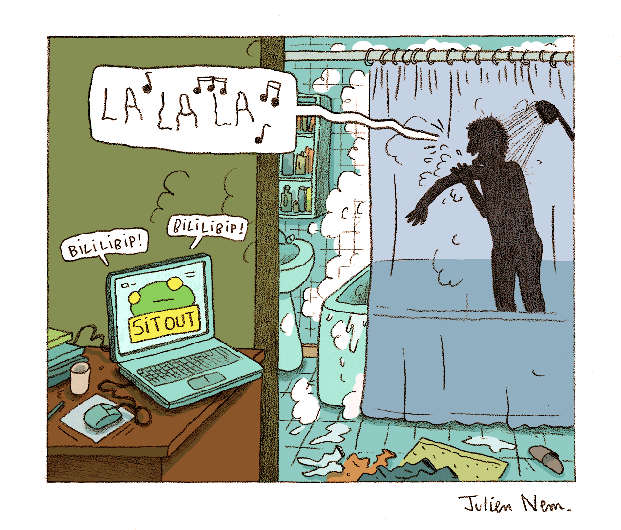 le 69 à pique J'ai pris une douche