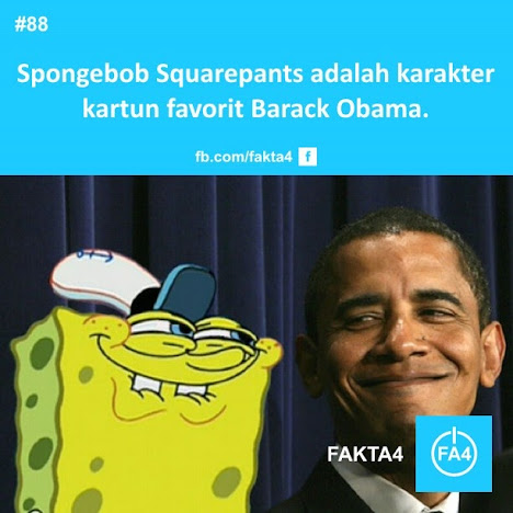 SpongeBob Squarepant adalah karakter kartun favorit Barack Obama