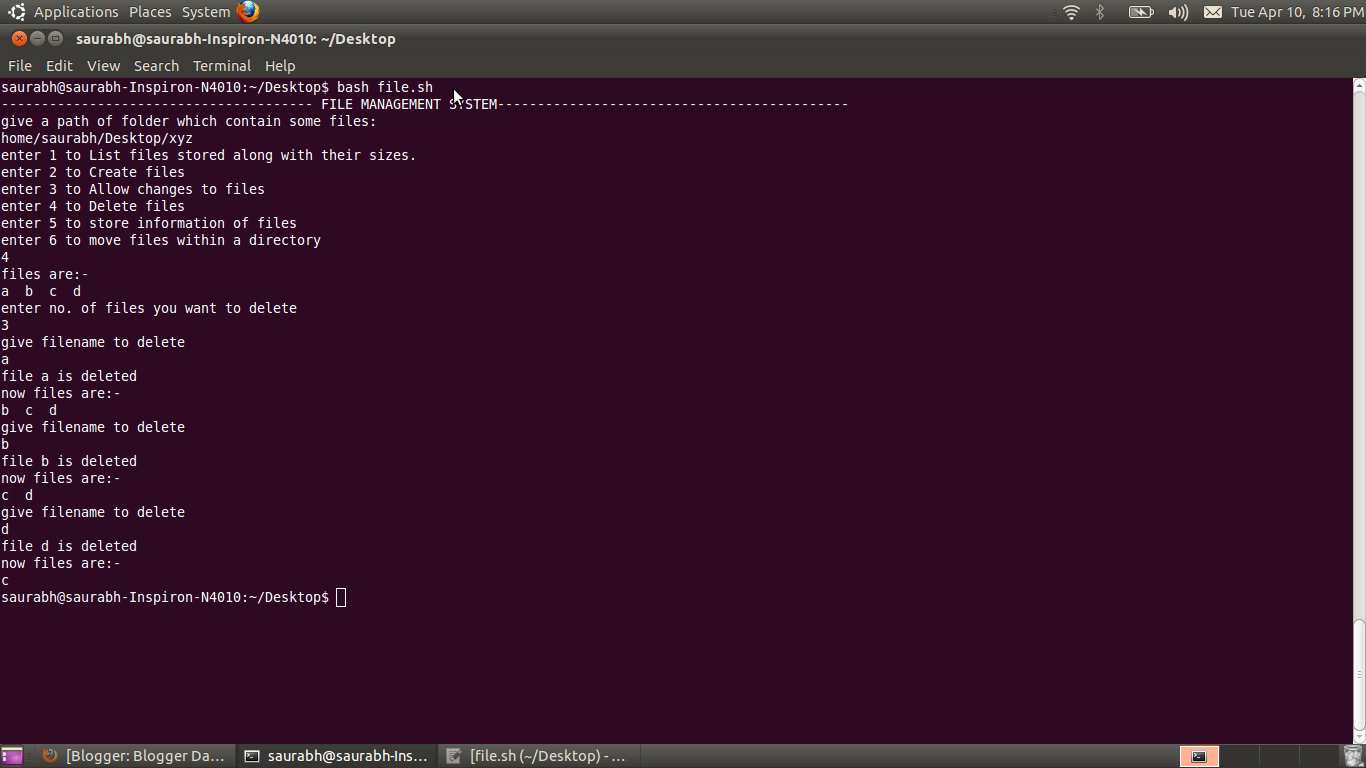 Students Track File Management System In Shell Script