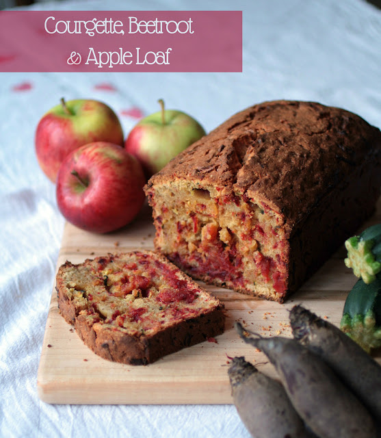 Courgette, apple and beetroot loaf - a close relation to carrot cake, this recipe for a dense and rich cake captures the taste of autumn with seasonal veg and spices