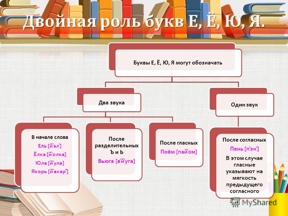 Двойная роль букв ееюя таблица 5 класс