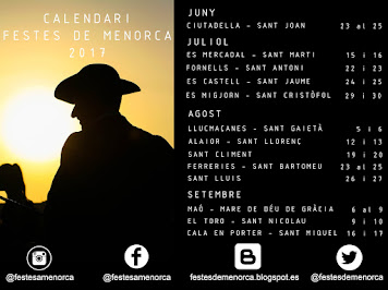 CALENDARI FESTES DE MENORCA 2017