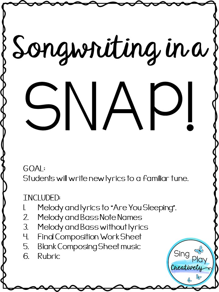 Teaching Songwriting in Music Class