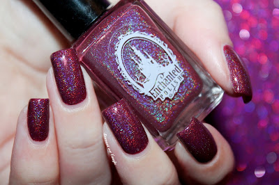 Swatch of the nail polish "Mr Burgundy" from Enchanted Polish