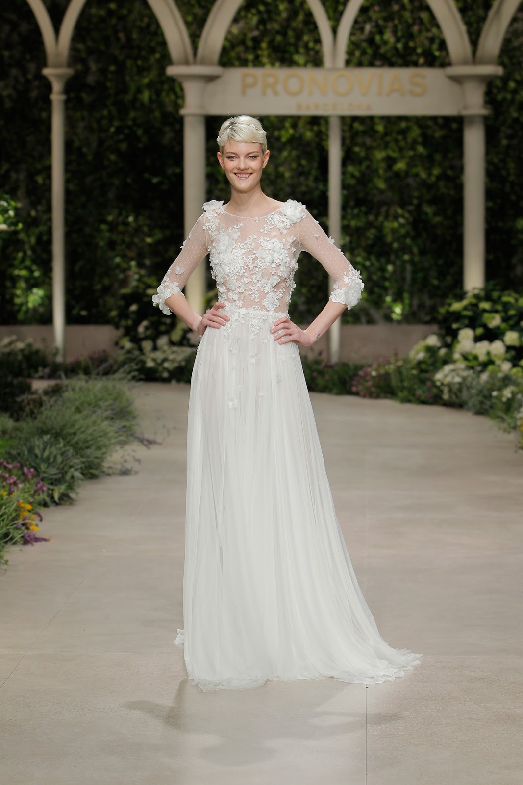 Wedding Dresses Pronovias 'In Bloom' 2019 Collection. Barcelona Bridal