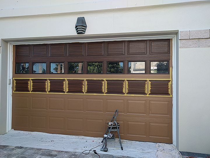 Painting A Large Garage Door To Look Like Wood Everything I