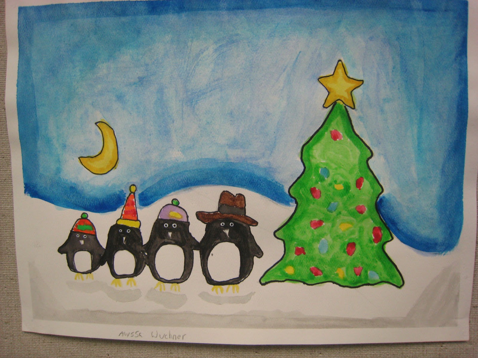 Annaheim School's ELA 7/8 Christmas: Christmas Paintings and Drawings