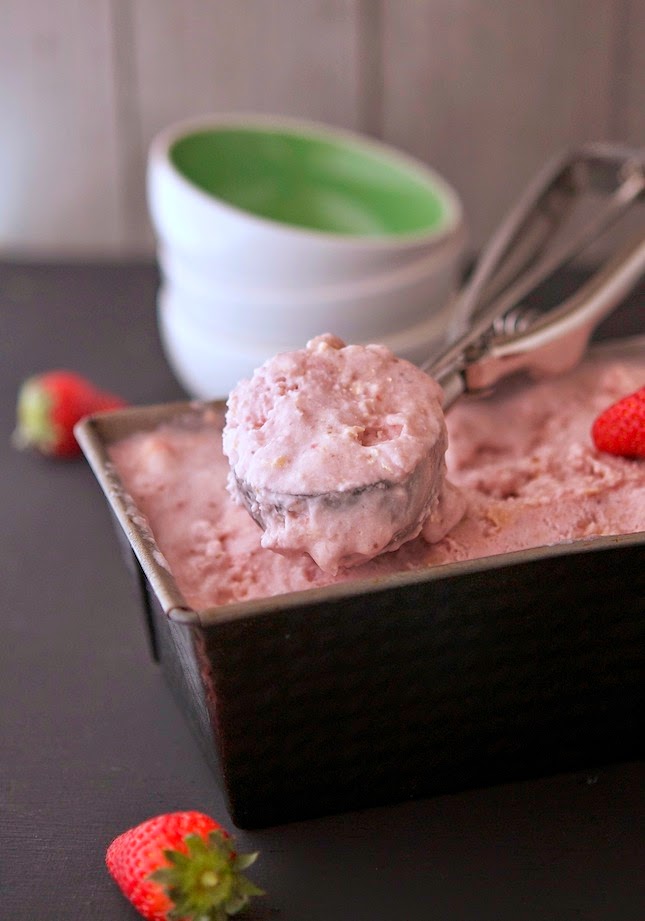 The Iron You 3Ingredient Crunchy Strawberry IceCream