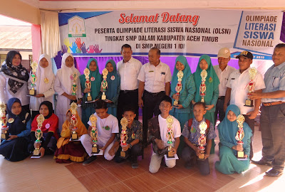 SMPN 1 Idi Raih Juara Umum OLSN Tingkat SMP dalam Kabupaten Aceh Timur 2019