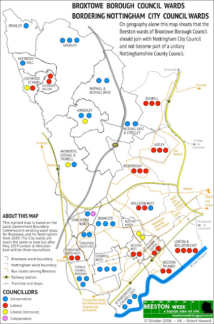 Beeston Week: A new graphic Beeston - Broxtowe - Nottingham ward map ...