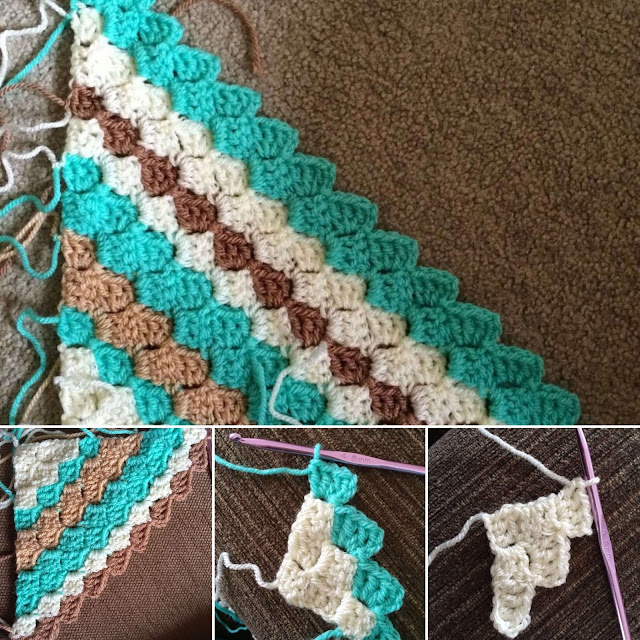 Crochet Chevron stitch baby Blanket.