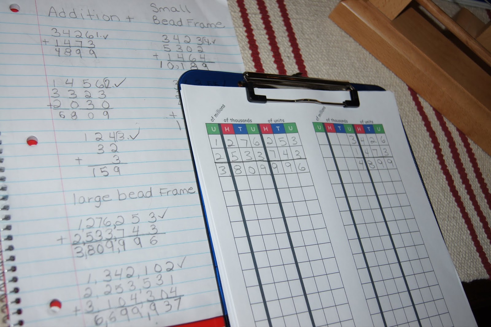 Montessori Bead Frames, Working With The Bead Frames At Home "Making