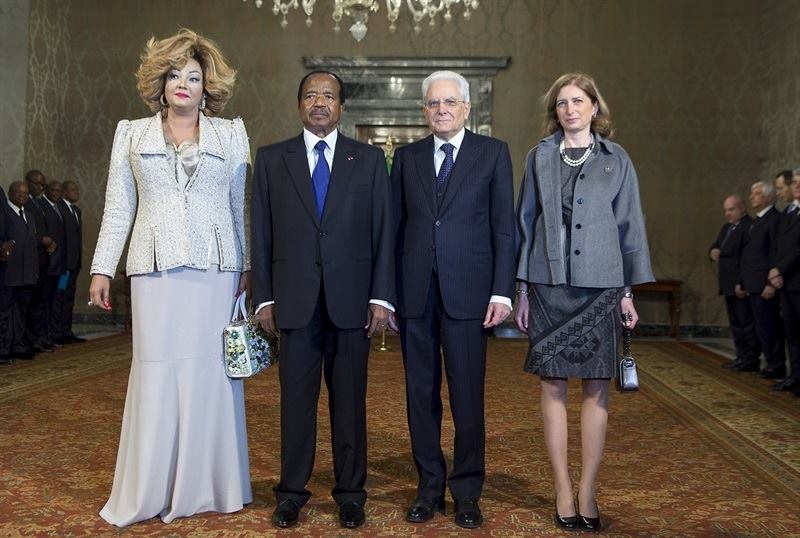 First day state visit of President Paul Biya and his wife in Rome