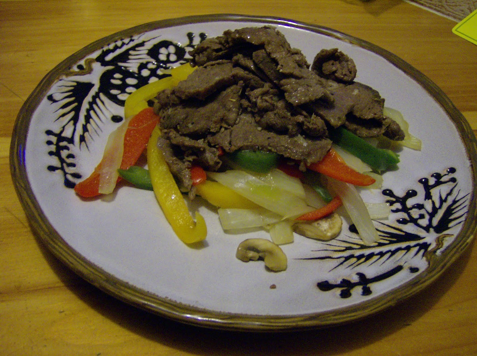 One Girl Cooks tortillaless fajitas