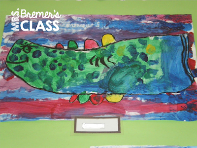 Dr. Seuss One Fish Two Fish art lesson for Kindergarten