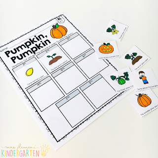 We love reading and learning about pumpkins in our kindergarten classroom, but planning meaningful comprehension activities can be a challenge. This Pumpkin: Read & Respond pack made it super easy to teach 5 comprehension skills for 5 of our favorite picture books. Students especially love the themed crafts and writing prompts too!