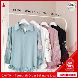 Jual RRJ064A128 Atasan Floria Shirt Wanita Sk Terbaru Trendy BMGShop