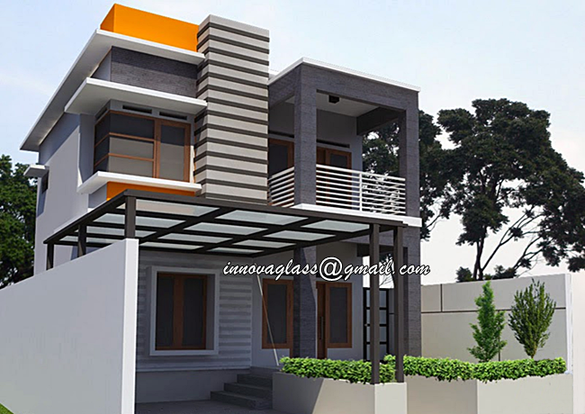 Desain Kanopi Kaca Pada Carport Rumah Minimalis Pasang Kanopi