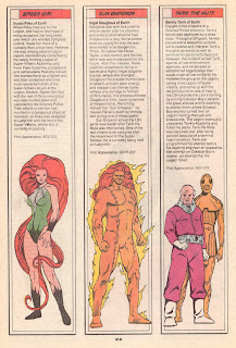 Emperador Solar, Chica Araña y Tarik el Mudo (ficha dc comics)