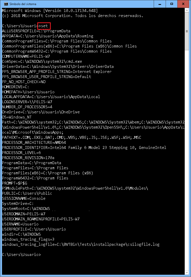Pantallazos.es Microsoft Windows CMD Crear variables de entorno