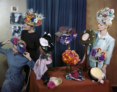 Vogue 1950, Women, Fashion, WWD, Colorful Hats,