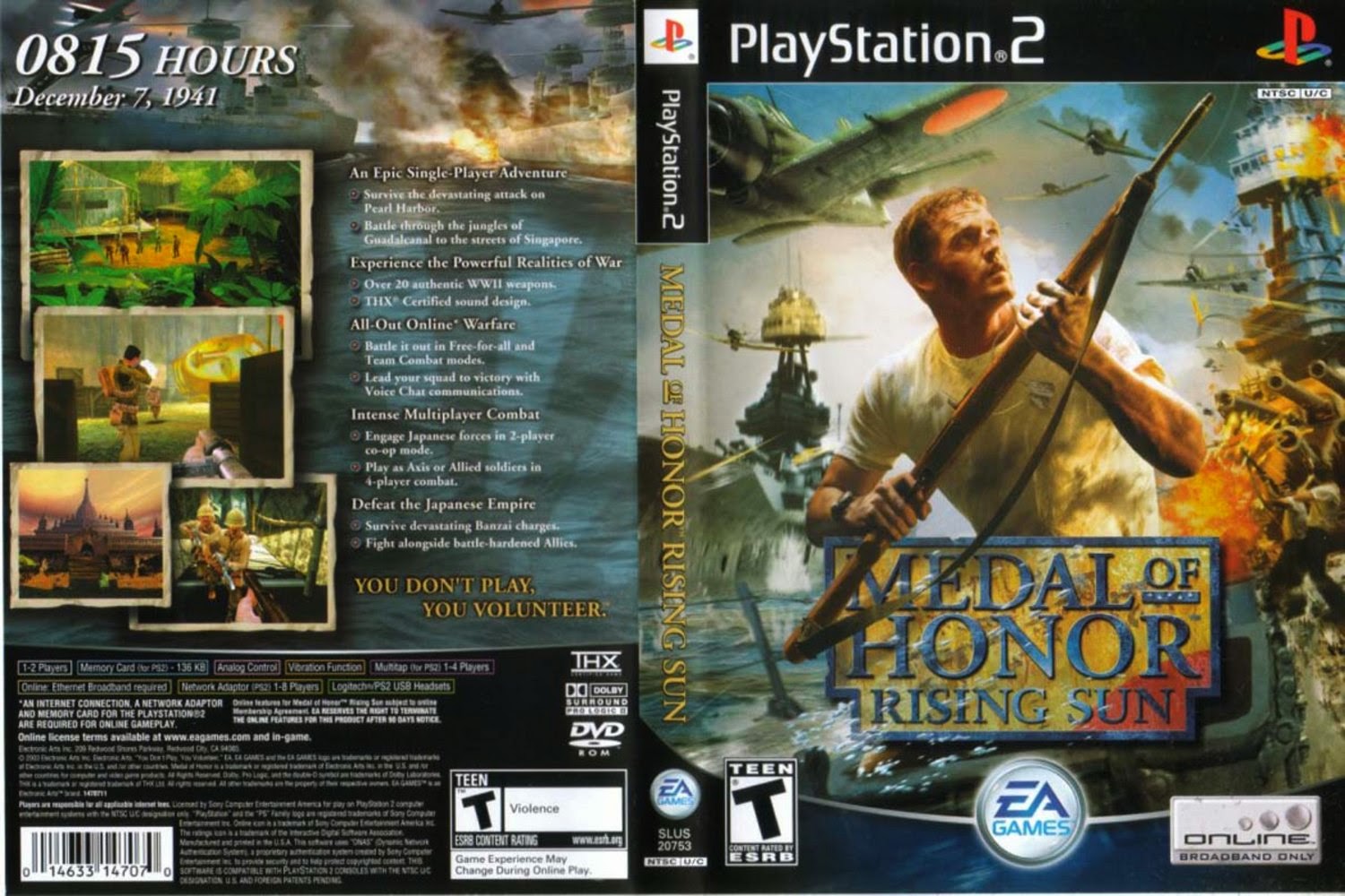 Medal Of Honor Rising Sun Playstation 2 Ultra Capas