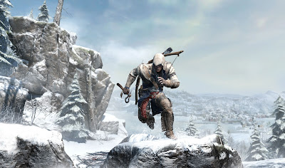Assassin's Creed Ezio Running on Snow with Axe HD Wallpaper