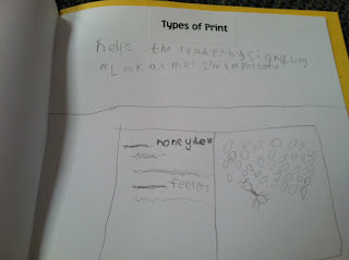 Day #5 - Nonfiction Text Features - Types of Print - Team J's Classroom Fun