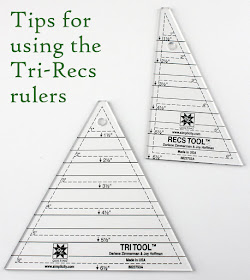 Tips for using the Tri-Recs rulers and a fun pinwheel block tutorial