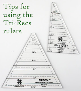 Tips for using the Tri-Recs rulers and a fun pinwheel block tutorial