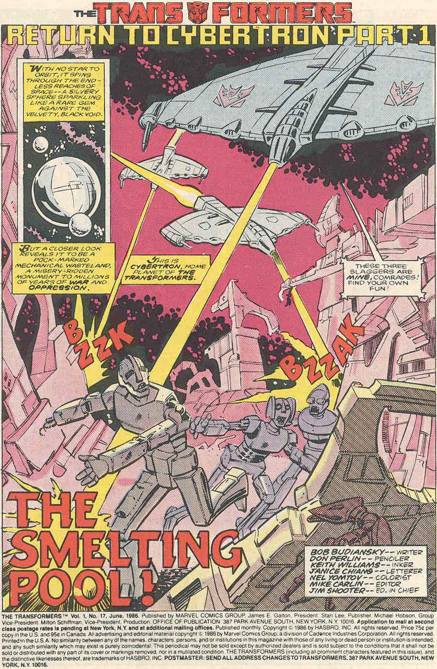 Read online The Transformers (1984) comic -  Issue #17 - 2