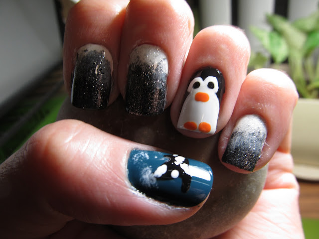 Nevermind Everlasting: (Mostly) Black and White Nails (Day 8)