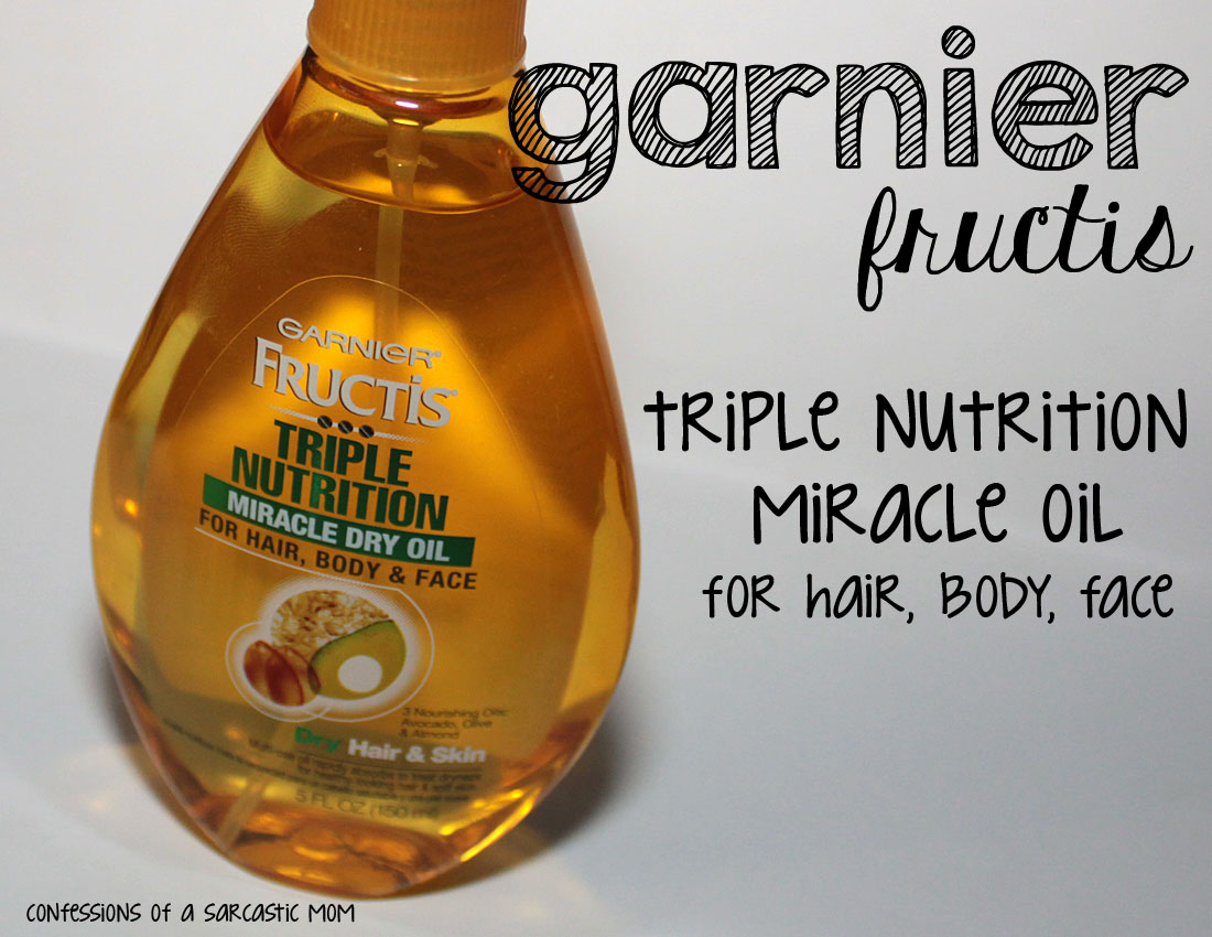 Garnier Fructis Triple Nutrition Miracle Dry Oil - Confessions of a  Sarcastic Mom