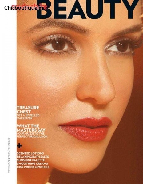 Neha Dhupia poses for Marie Claire India (October 2011).