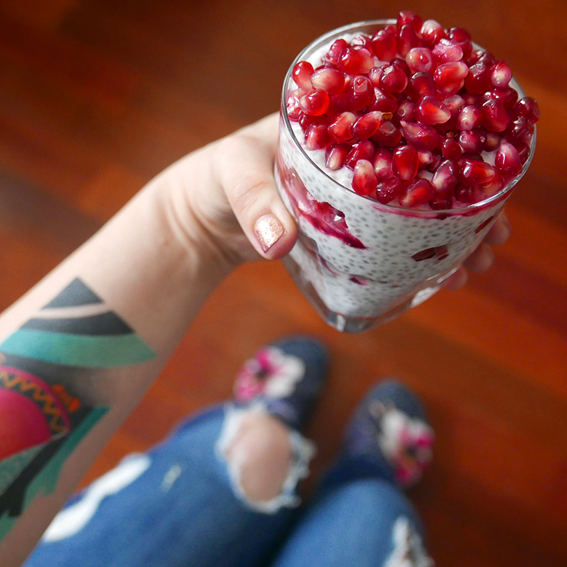 Pudding chia z granatem Jem Krem